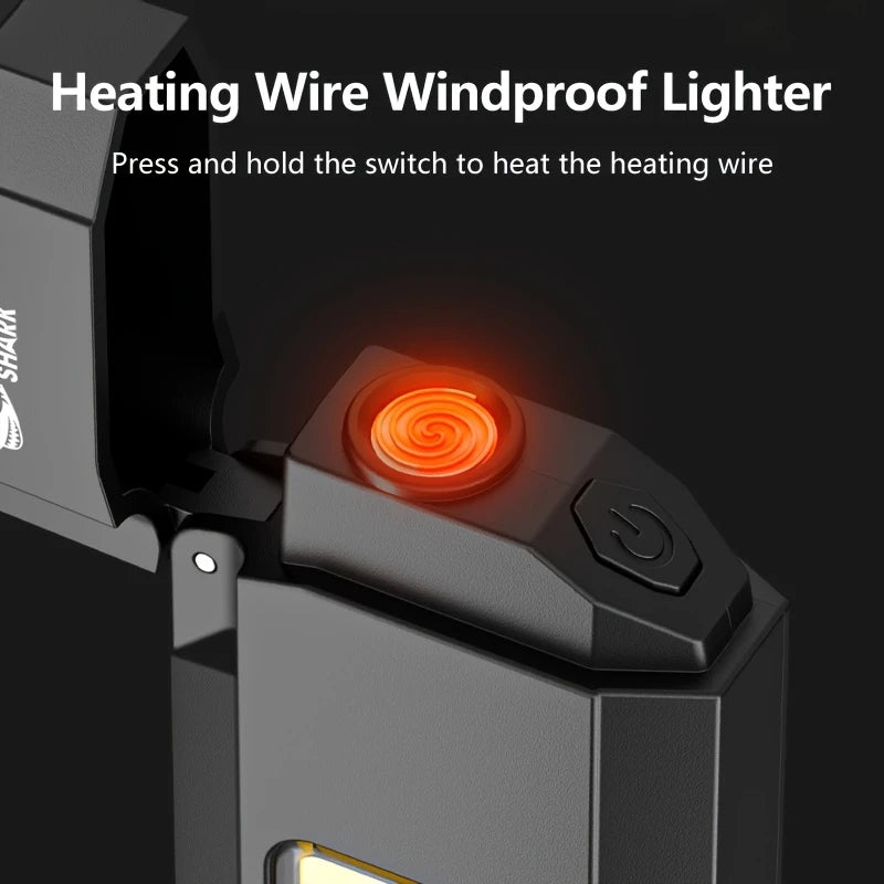 Dh-001 Cob Led Flashlight With Lighter
