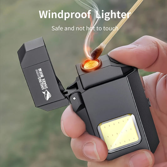 Dh-001 Cob Led Flashlight With Lighter